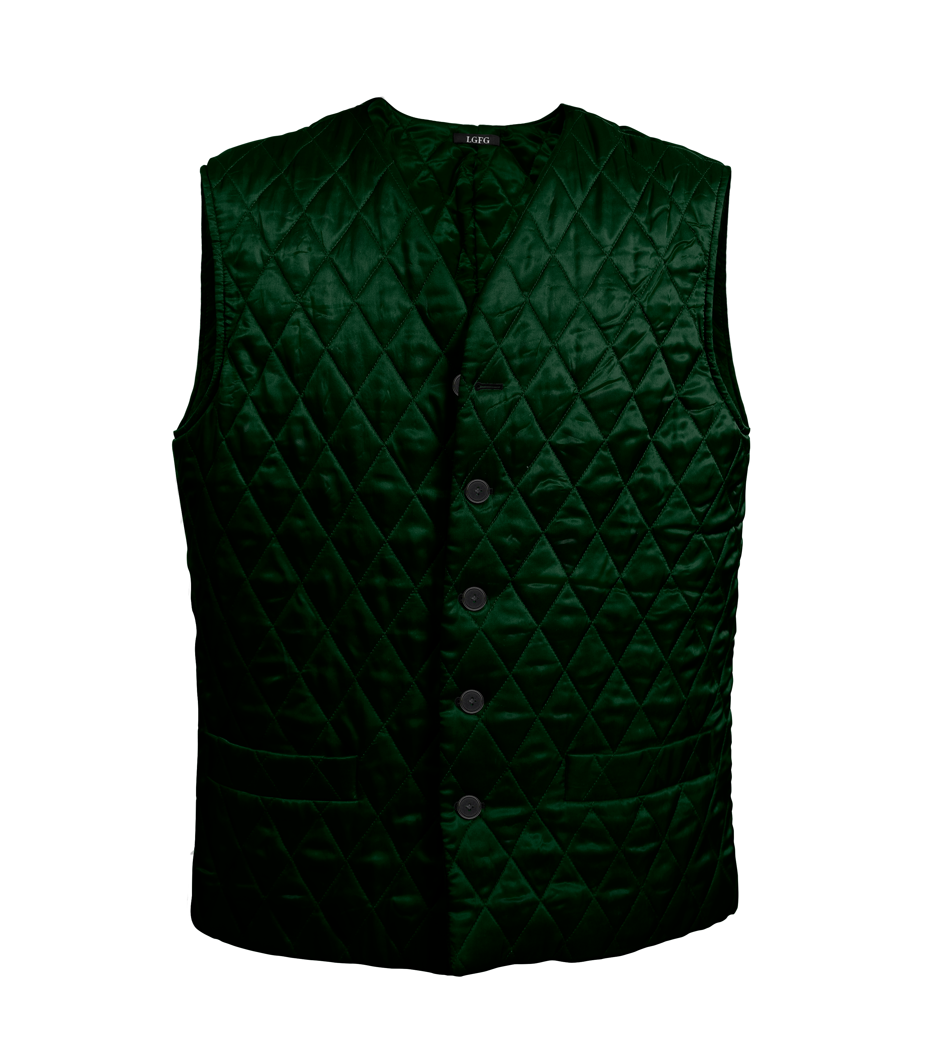 Green V-neck Thermal Vest