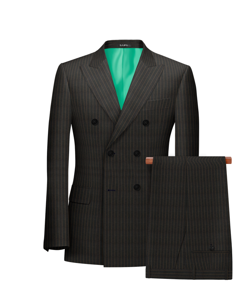The Grey and Copper Money Double-Breasted Boardroom Suit