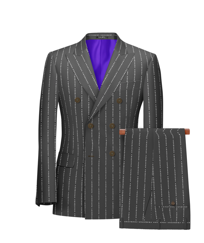 Grey Custom Message in Your Pinstripe