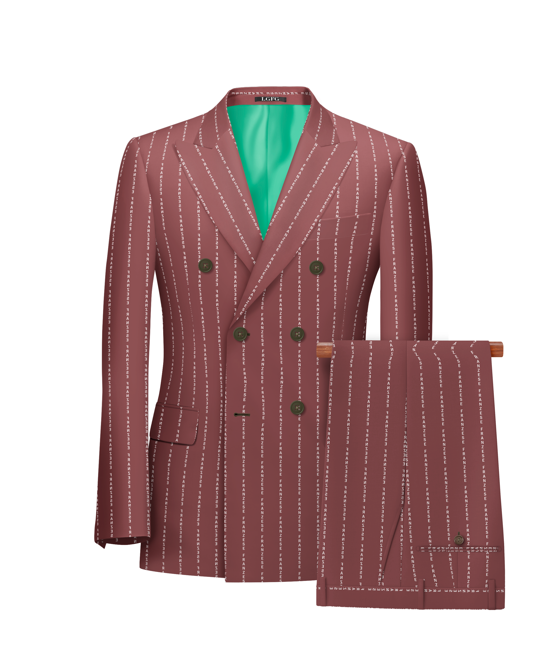 Rose Custom Message in Your Pinstripe