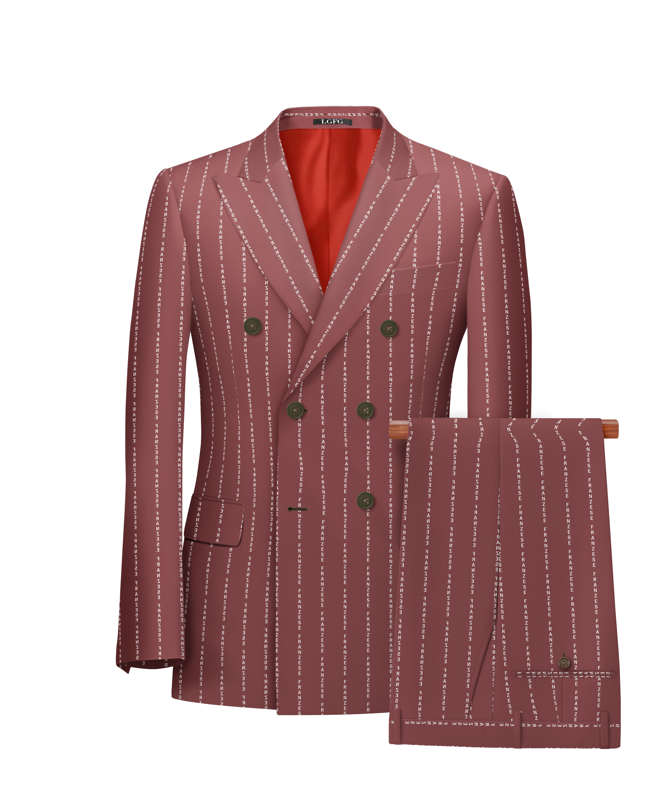 Rose Custom Message in Your Pinstripe