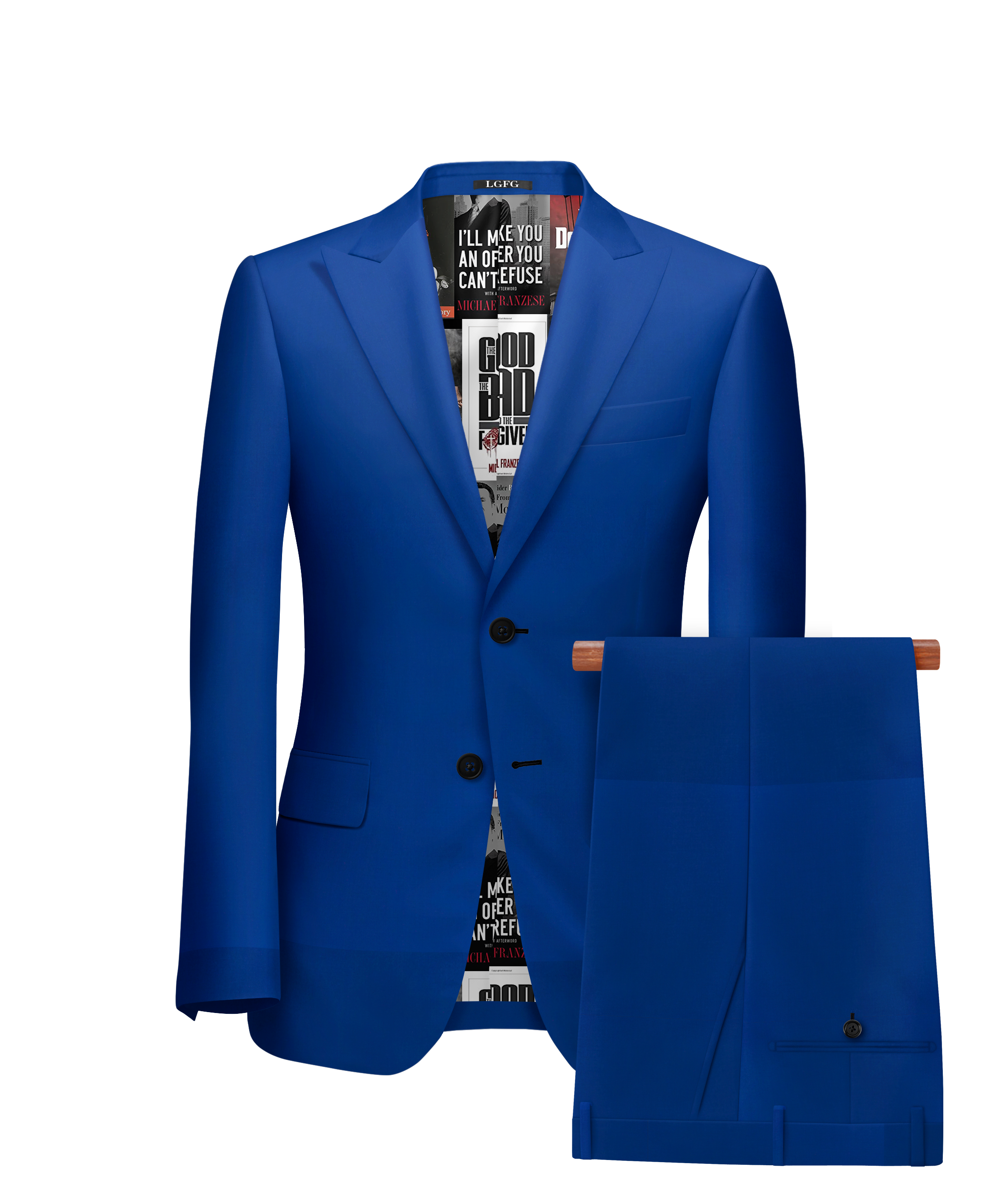 Royal Blue Kennedy All-Season, 2 Button Single Breasted LGFG Suit